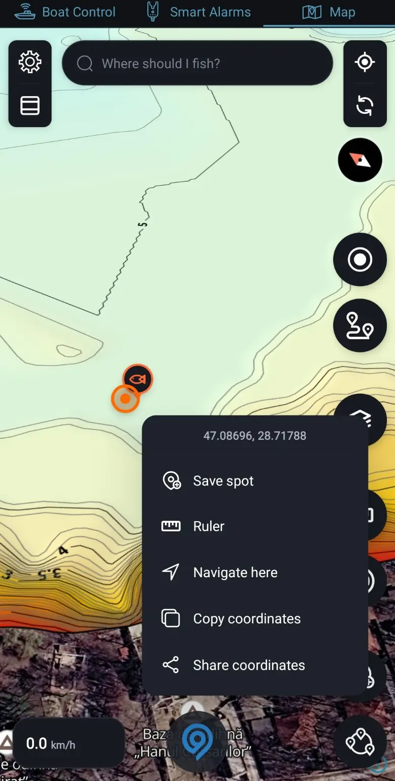 Pantă de lângă mal, în zona Hanul Pescarilor · 47.08696, 28.71788